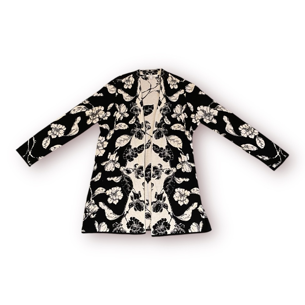 Chico’s Floral Cardigan Size 1 (Medium)